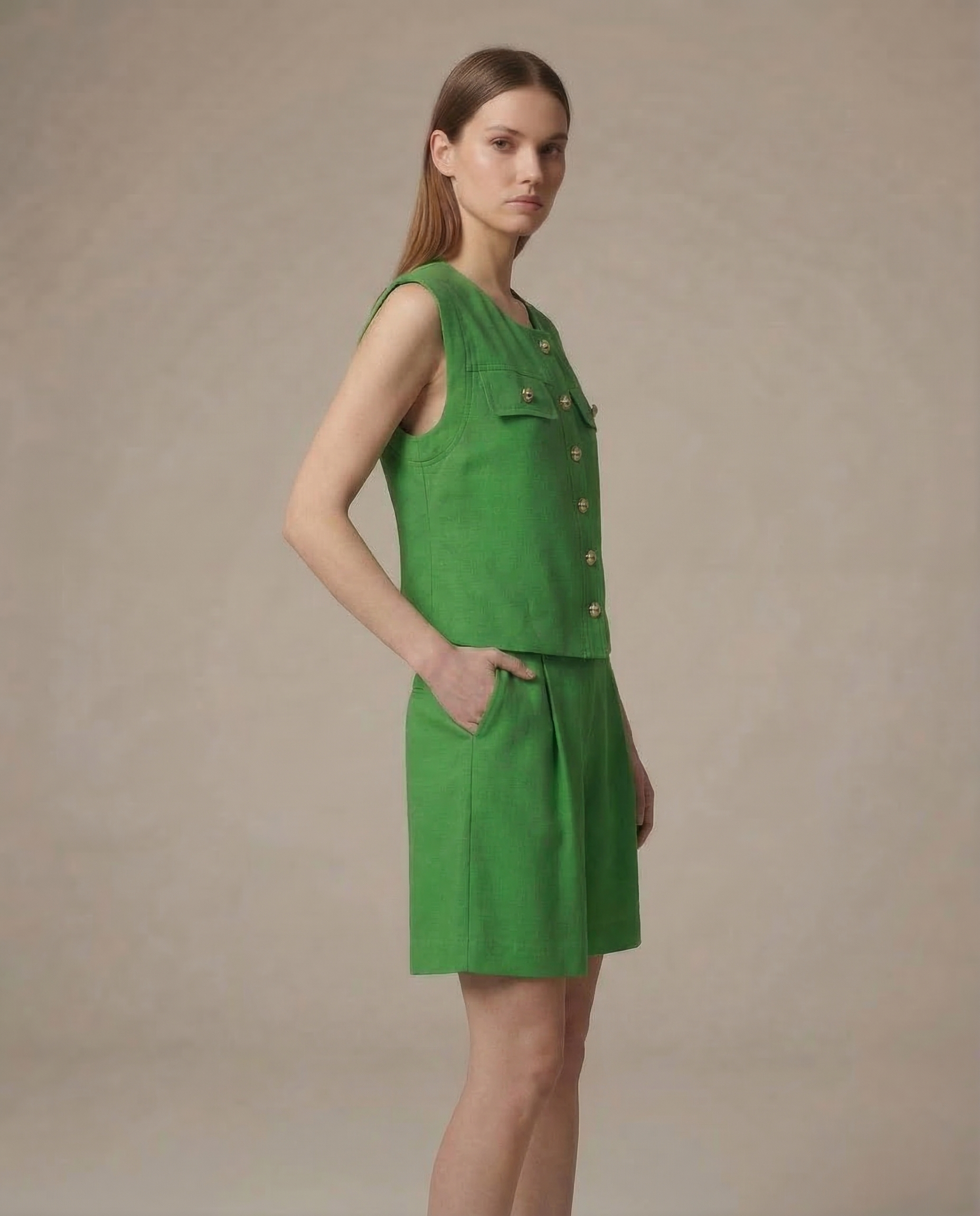 Emerald Textured Statement Set